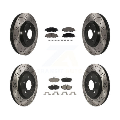 Kit de plaquettes en céramique pour Rotor de frein à disque, fente avant et arrière, pour Ford Mustang