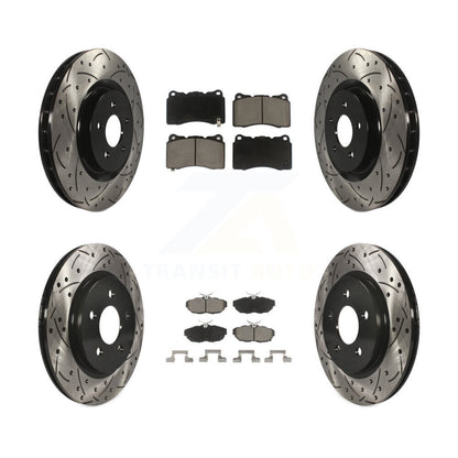 Kit de plaquettes en céramique pour Rotor de frein à disque, fente avant et arrière, pour Ford Mustang