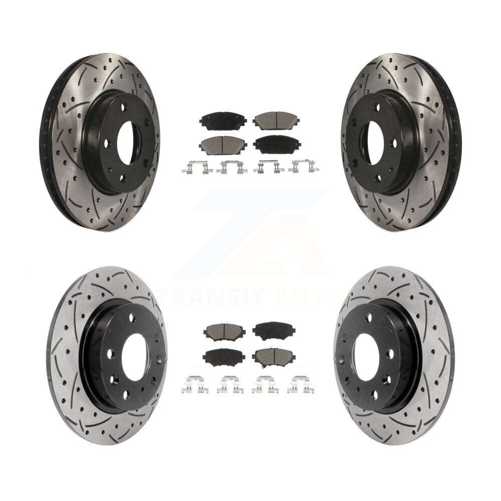 Kit de plaquettes en céramique pour Rotors de frein à disque, fente de perçage avant et arrière, pour Mazda 3 Spor