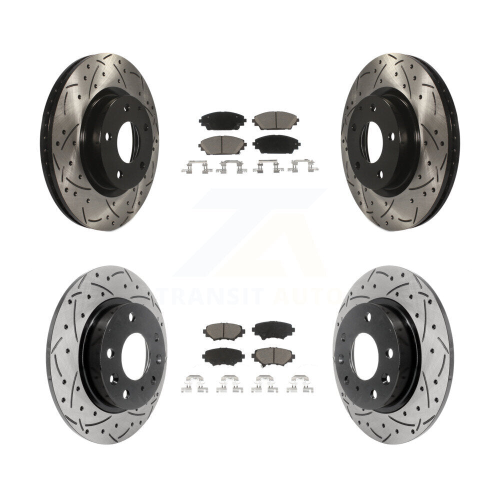 Kit de plaquettes en céramique pour Rotors de frein à disque, fente de perçage avant et arrière, pour Mazda 3 Spor