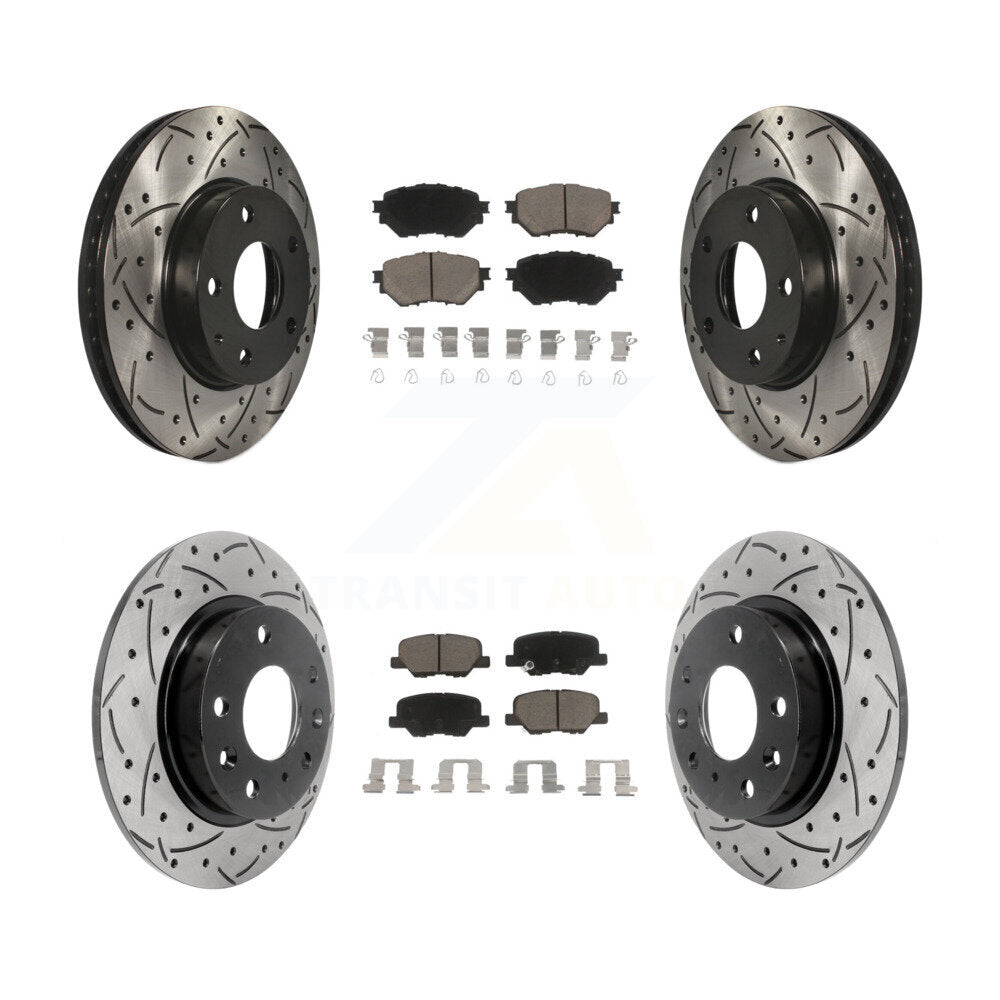 Kit de plaquettes en céramique pour Rotors de frein à disque, fente de perçage avant et arrière, pour Mazda 3 Spor