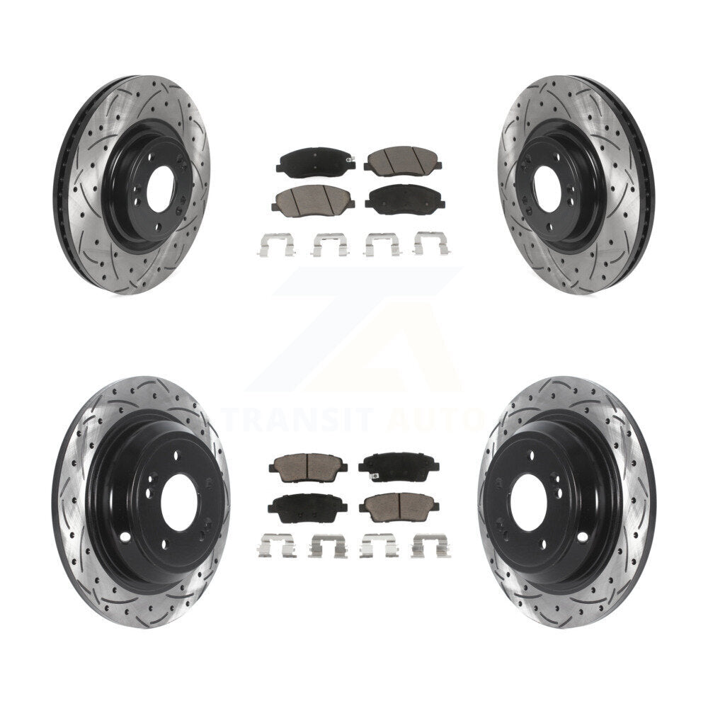 Kit de plaquettes en céramique pour rotors de frein avant et arrière, pour Hyundai Genesis 2012 3.8