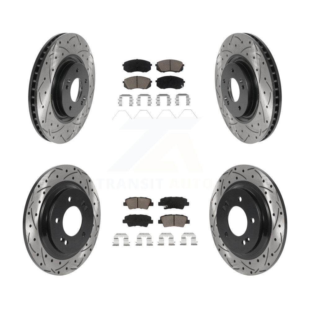 Kit de plaquettes en céramique pour rotors de frein avant et arrière, pour moteur à gaz Hyundai Sonata