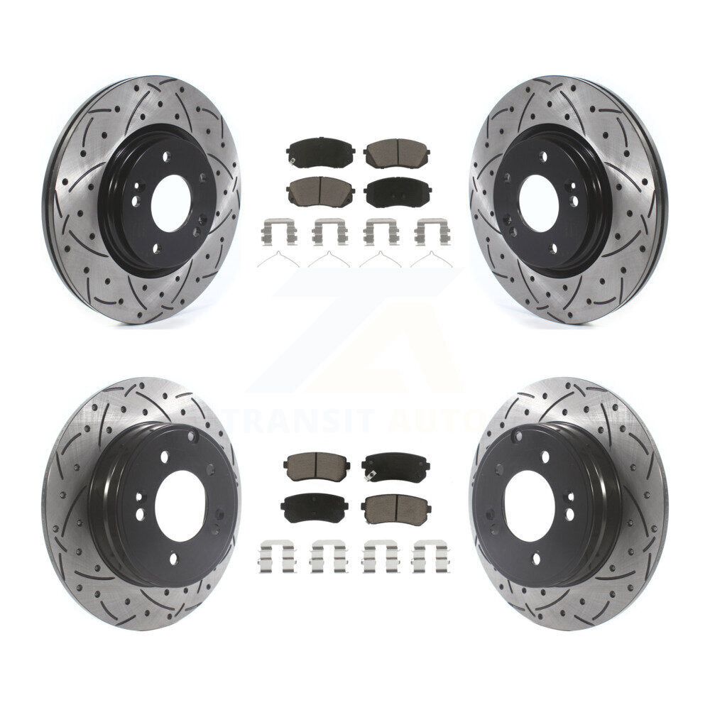 Kit de plaquettes en céramique pour rotors de frein avant et arrière, pour moteur à gaz Hyundai Sonata