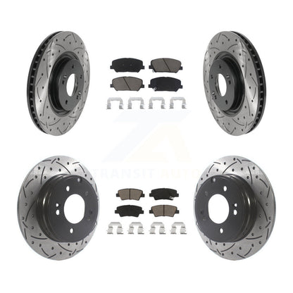 Kit de plaquettes en céramique pour Rotors de frein à disque, fente de perçage avant et arrière, pour Kia Optima 2.0