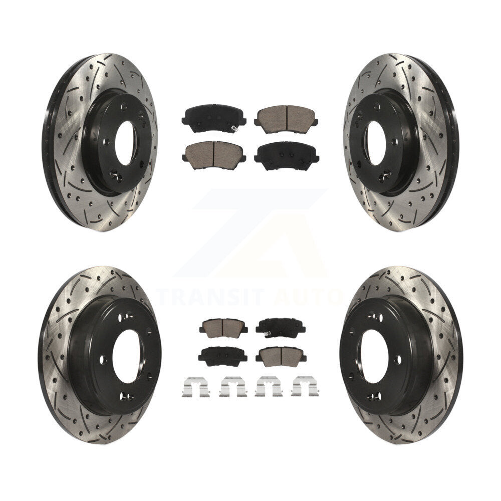 Kit de plaquettes en céramique pour Rotors de frein avant et arrière, pour Kia Forte Hyundai Elantr
