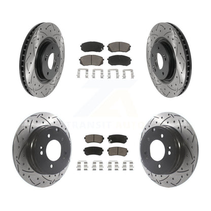 Kit de plaquettes en céramique pour Rotor de frein, fente de perçage avant et arrière, pour Hyundai Tucson Kia Cadenz