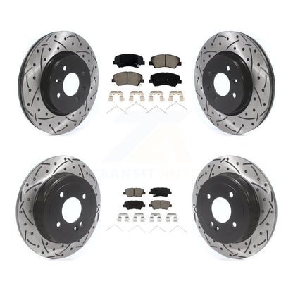 Kit de Rotor de frein et de plaquettes en céramique, fente avant et arrière percée, pour Kia Rio Hyundai Accen