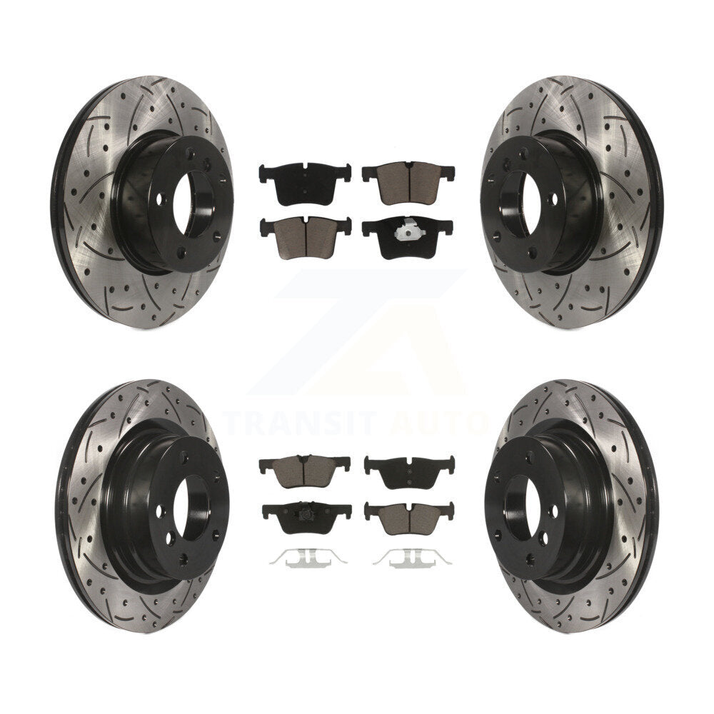Kit de plaquettes en céramique pour rotors de frein à disque, fente de perçage avant et arrière, pour BMW 320i 328