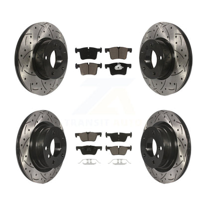 Kit de plaquettes en céramique pour rotors de frein à disque, fente de perçage avant et arrière, pour BMW 320i 328