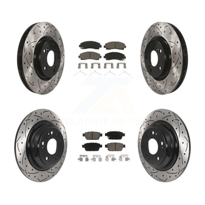 Kit de plaquettes de frein en céramique, rotors de frein à disque à fente avant et arrière pour Acura T 2009 – 2014
