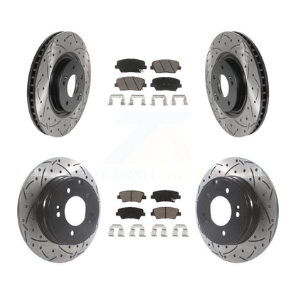 Kit de plaquettes en céramique pour Rotors de frein à disque, fente de perçage avant et arrière, pour Hyundai Azer