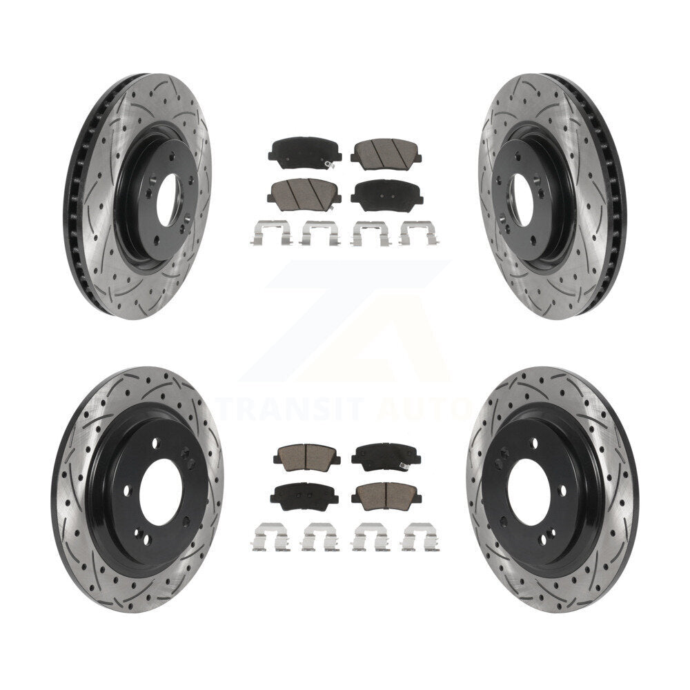 Kit de plaquettes en céramique pour Rotor de frein à disque, fente de perçage avant et arrière, pour Hyundai Azera Limite