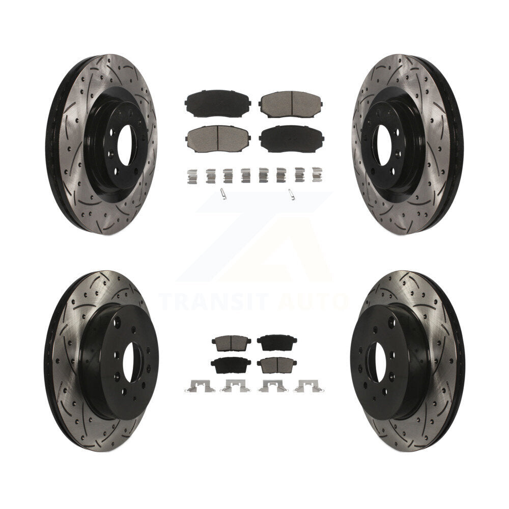 Kit de plaquettes en céramique pour Rotors de frein à disque, fente de perçage avant et arrière, pour Mazda CX-2007 – 2015