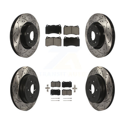 Kit de plaquettes en céramique pour Rotor de frein à disque, fente de perçage avant et arrière, pour Hyundai Genesis Coup