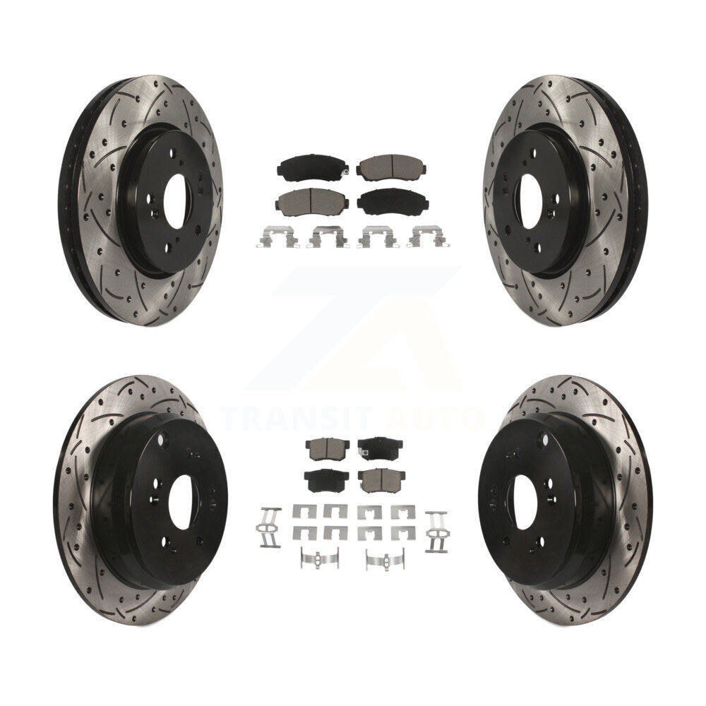 Kit de plaquettes en céramique pour Rotor de frein à disque fendu, revêtement avant et arrière, pour Acura RD