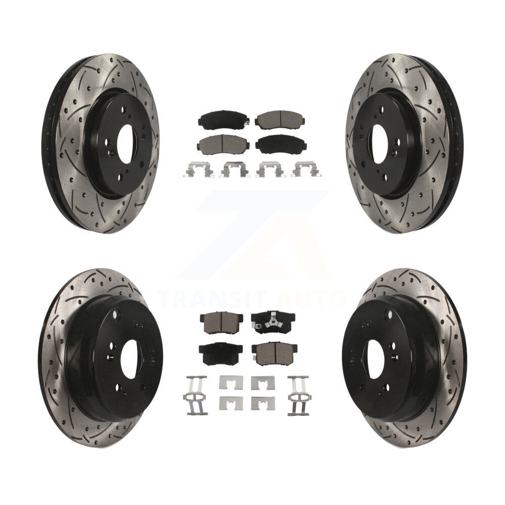 Kit de plaquettes en céramique pour Rotors de frein à disque, fente de perçage avant et arrière, pour Honda CR-V Acura RD
