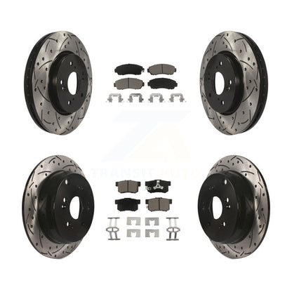 Kit de plaquettes en céramique pour Rotors de frein à disque, fente de perçage avant et arrière, pour Honda CR-V Acura RD