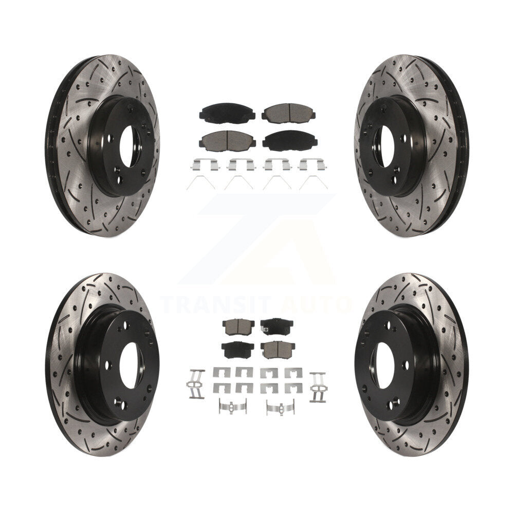 Kit de plaquettes en céramique pour Rotors de frein avant et arrière, pour Honda Civic Tourin 14-15