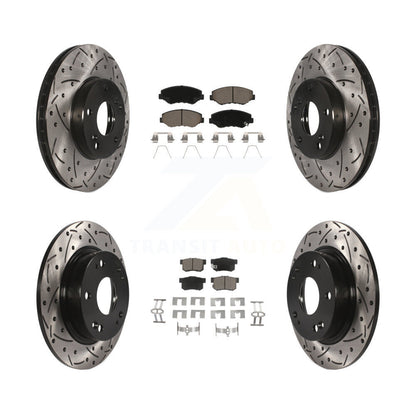 Kit de plaquettes en céramique pour Rotor de frein à disque, fente de perçage avant et arrière, pour Honda Civic Acura IL