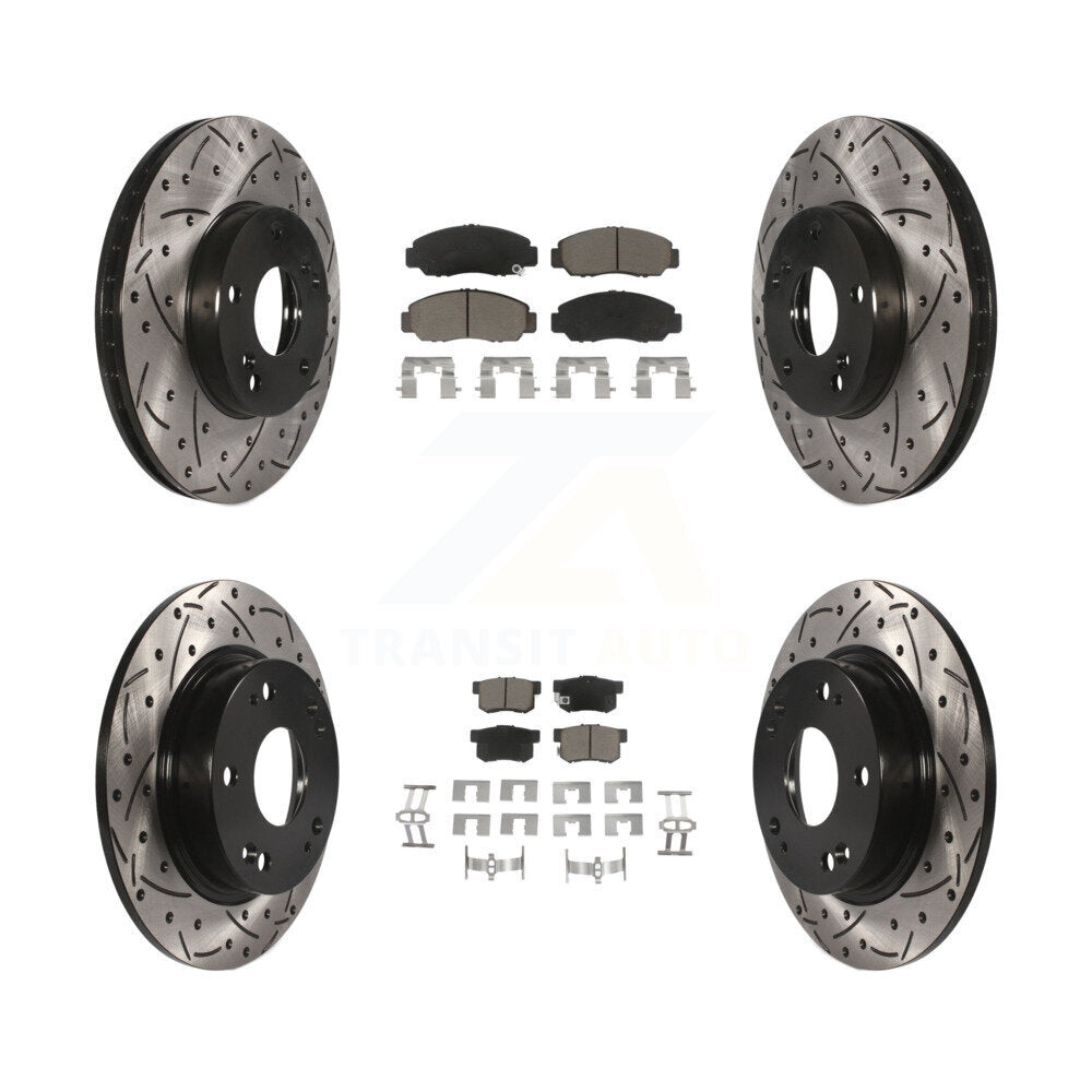 Kit de plaquettes en céramique pour Rotor de frein à disque fendu, revêtement avant et arrière, pour Acura CS