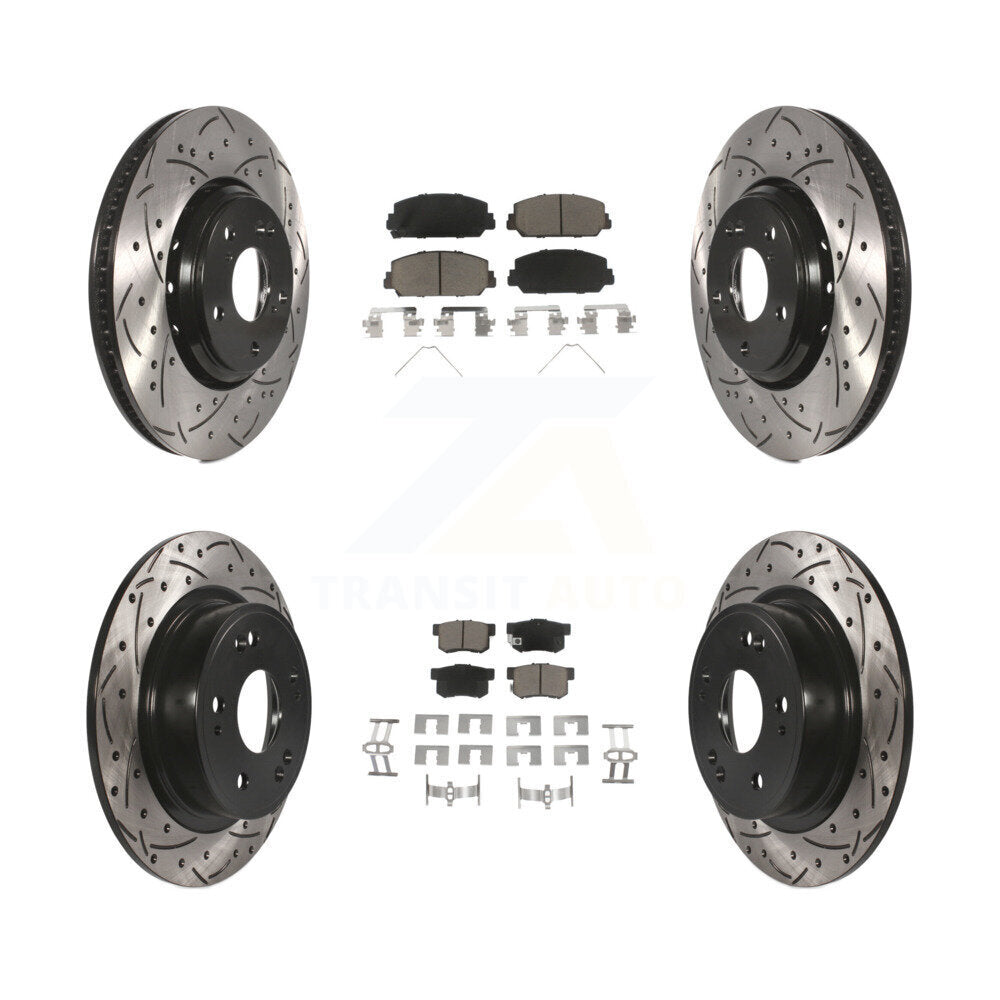 Kit de plaquettes en céramique pour Rotor de frein à disque, fente avant et arrière percée, pour Acura IL 2017 – 2022