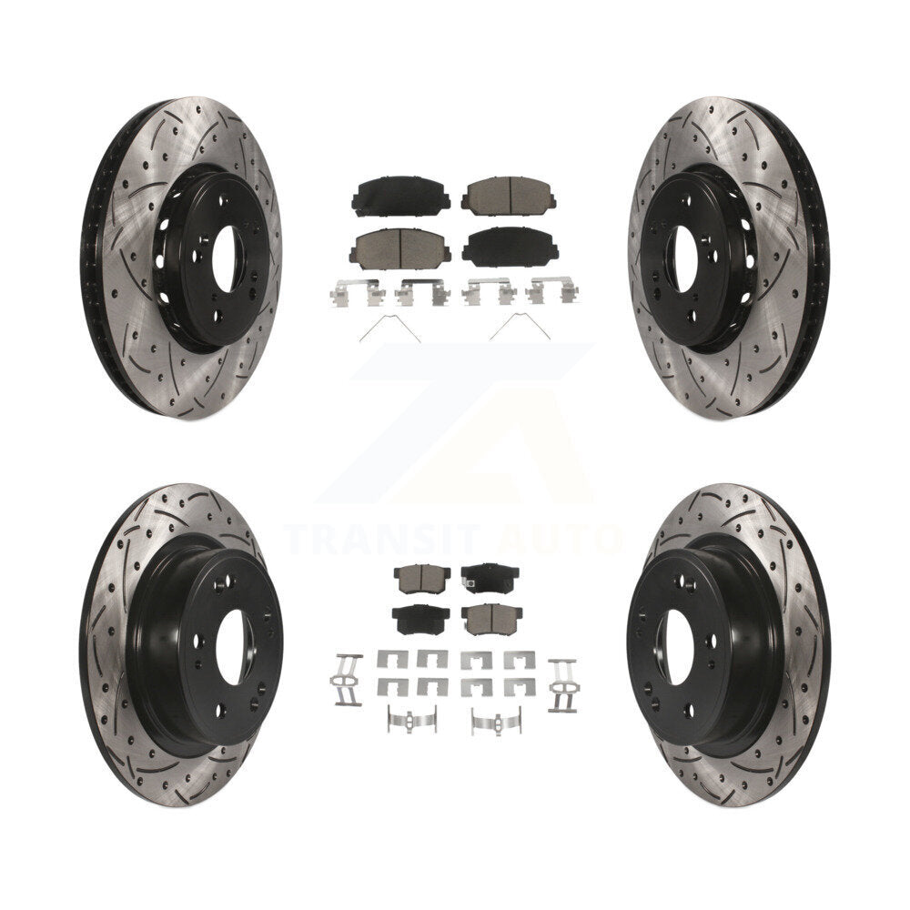Kit de plaquettes en céramique pour Rotor de frein à disque, fente de perçage avant et arrière, pour Acura IL 2016