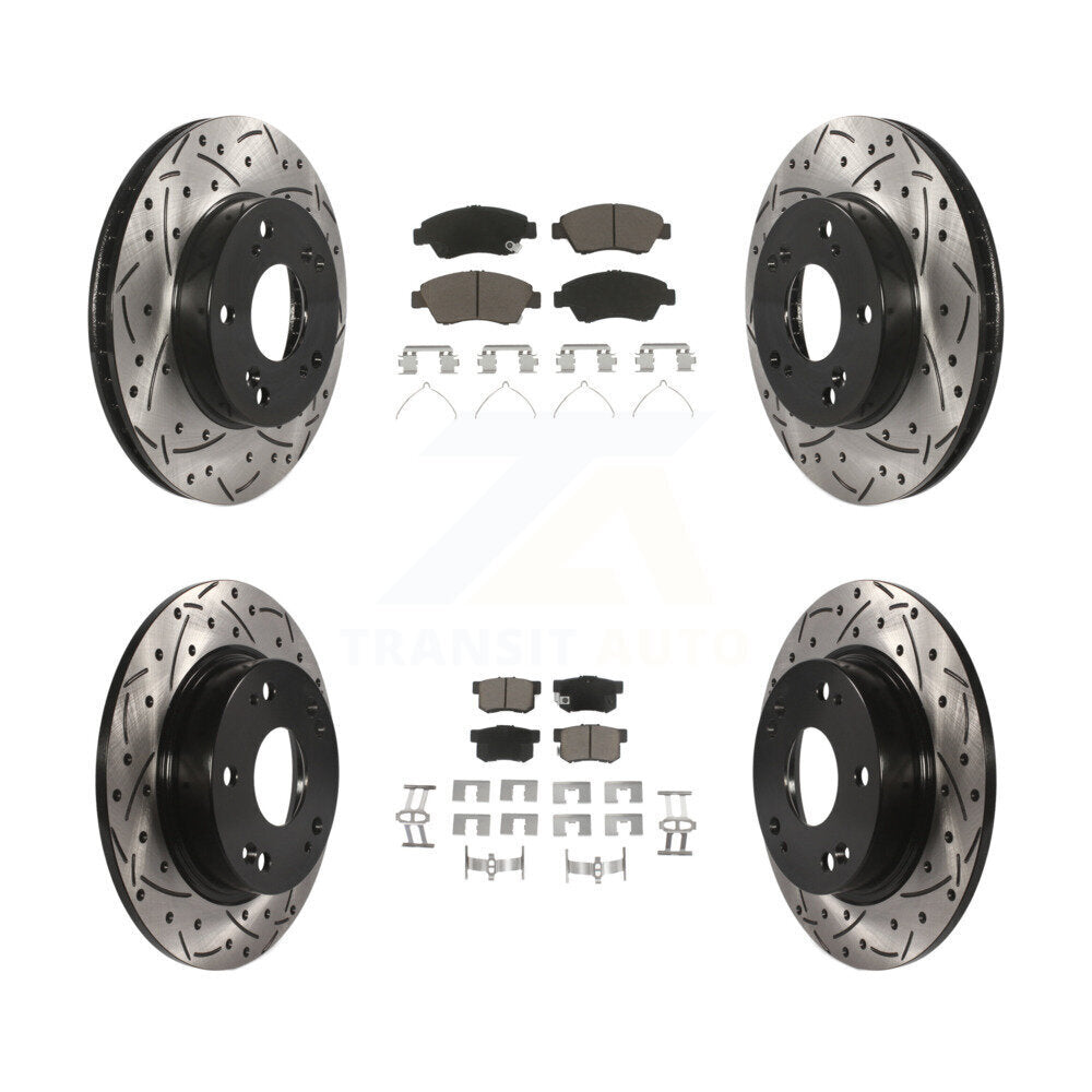 Kit de plaquettes en céramique pour Rotor de frein à fente avant et arrière, pour Acura ILX 2013 2015 – 1.5