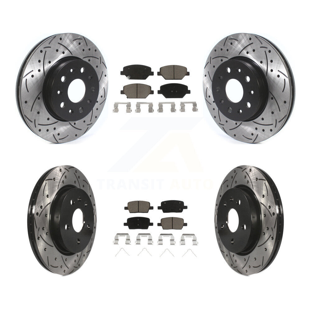 Kit de plaquettes en céramique pour Rotor de frein à disque, fente de perçage pour manteau avant et arrière, pour Chevrolet Camar