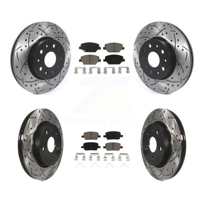 Kit de plaquettes en céramique pour Rotor de frein à disque, fente de perçage pour manteau avant et arrière, pour Chevrolet Camar