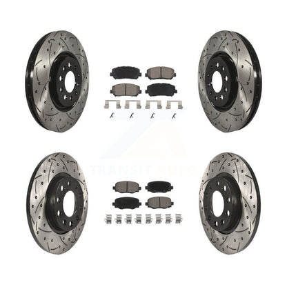 Kit de plaquettes en céramique pour Rotor de frein à disque, fente percée, revêtement avant et arrière, pour Chrysler 20