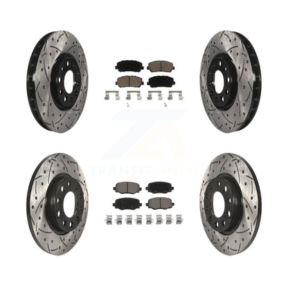 Kit de plaquettes en céramique pour Rotor de frein à disque, fente percée, revêtement avant et arrière, pour Chrysler 20