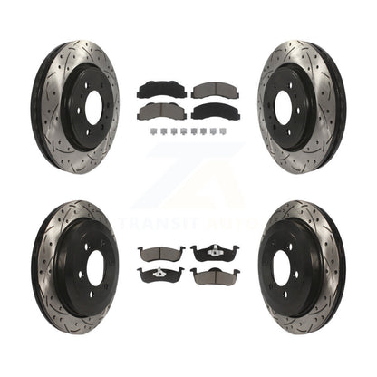 Kit de plaquettes en céramique pour rotors de frein à fente avant et arrière, pour Ford Expedition Lincol