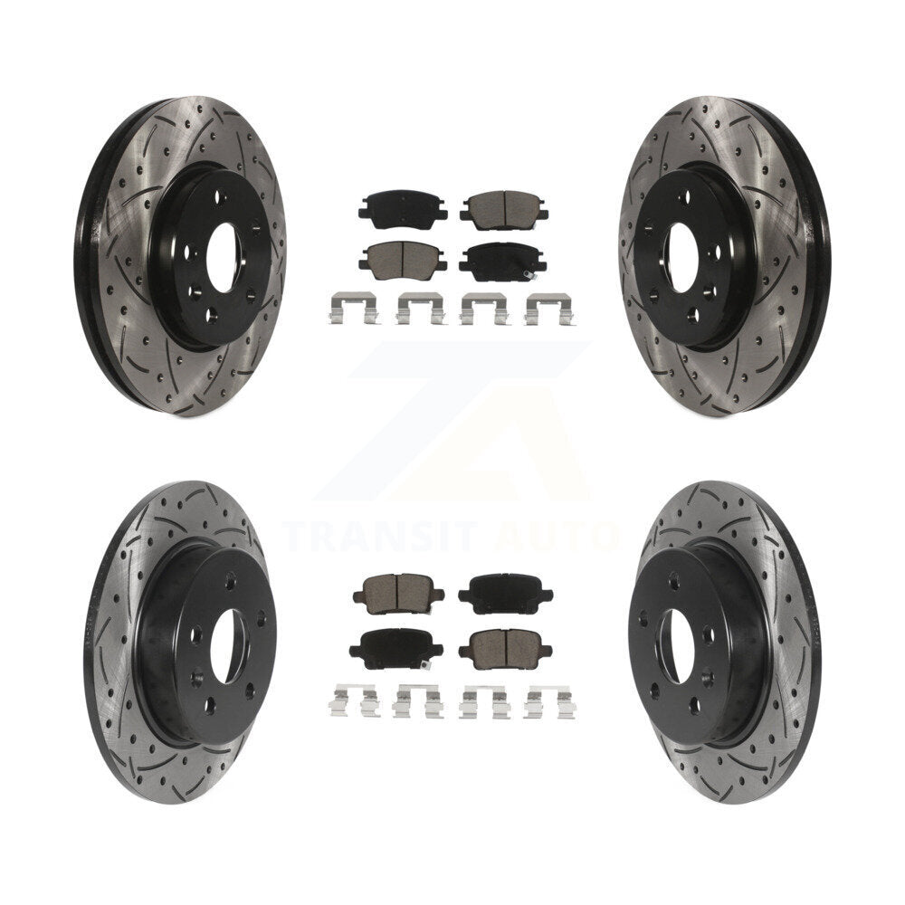 Kit de plaquettes de frein en céramique, Rotors de frein à fente avant et arrière, pour Chevrolet Cruze Bolt E