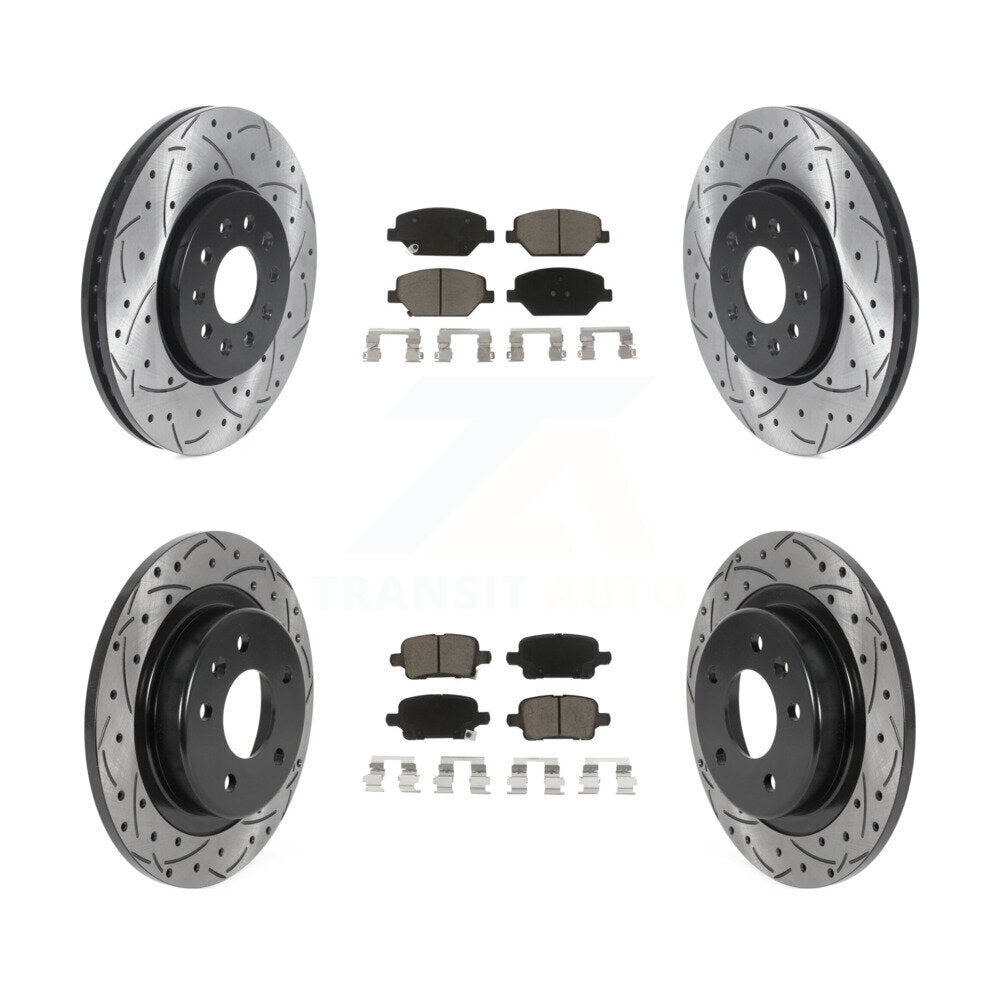 Kit de plaquettes en céramique pour Rotor de frein à disque, fente de perçage avant et arrière, pour Chevrolet Equinox GM