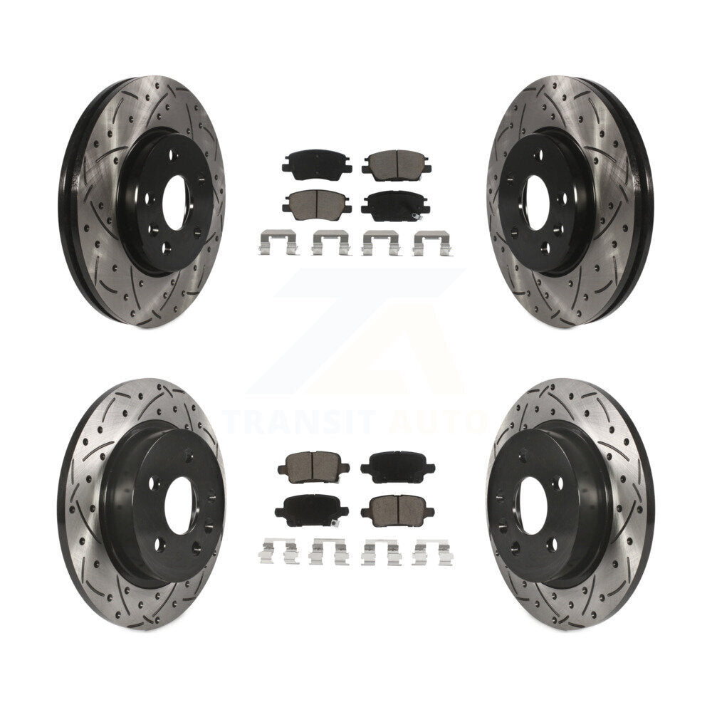 Kit de plaquettes en céramique pour Rotors de frein à disque, fente de perçage pour manteau avant et arrière, pour Chevrolet Cruz