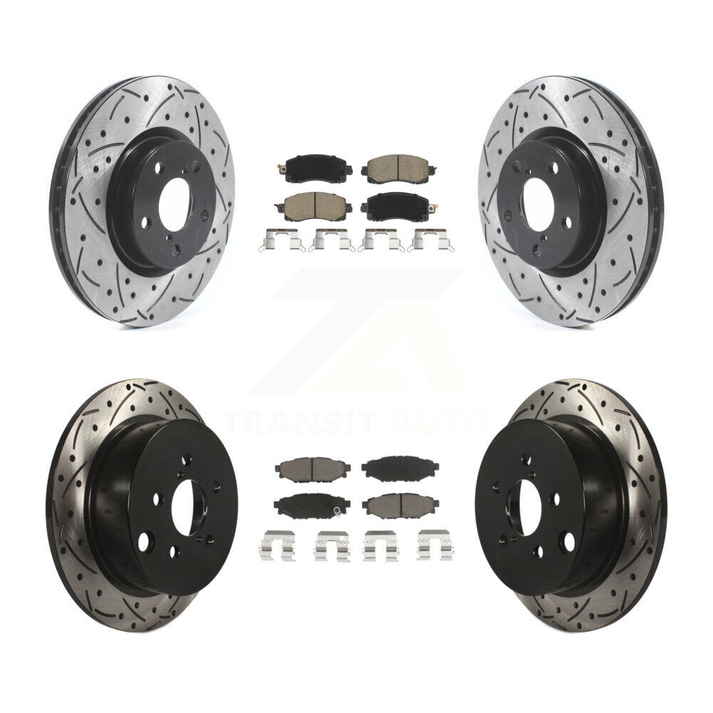 Kit de plaquettes en céramique pour Rotor de frein à disque, fente de perçage avant et arrière, pour Subaru Imprez