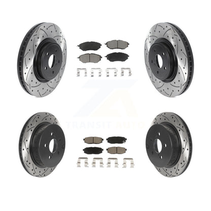 Kit de plaquettes en céramique pour Rotor de frein, fente de perçage avant et arrière, pour Subaru Forester 2.0 14-18