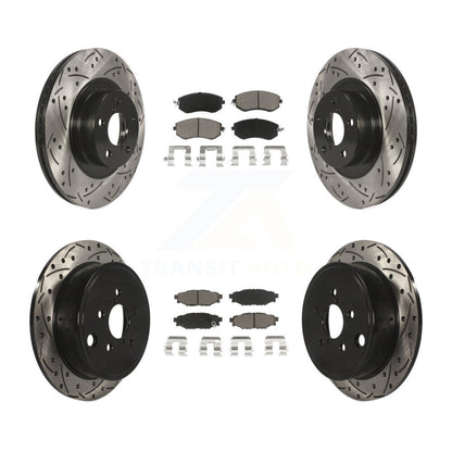 Kit de plaquettes de frein en céramique, Rotors de frein à fente avant et arrière, pour Subaru Impreza Foreste