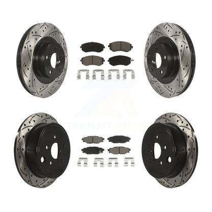 Kit de plaquettes de frein en céramique, Rotors de frein à fente avant et arrière percés pour Subaru Outback Foreste