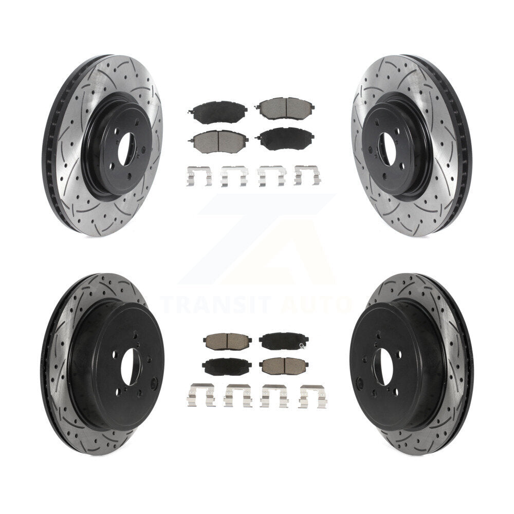 Kit de plaquettes en céramique pour Rotor de frein à disque, fente de perçage avant et arrière, pour Subaru Outback Legac