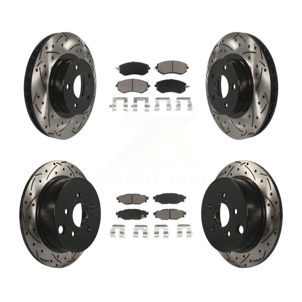 Kit de plaquettes en céramique pour Rotor de frein à disque, fente de perçage avant et arrière, pour Subaru Imprez