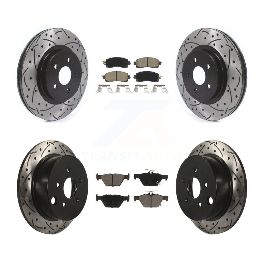 Kit de plaquettes en céramique pour Rotor de frein à disque, fente de perçage pour manteau avant et arrière, pour Subaru Crosstre