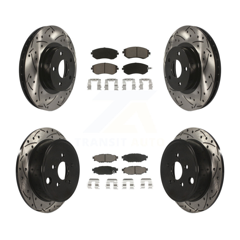 Kit de plaquettes en céramique pour Rotor de frein à disque, fente de perçage avant et arrière, pour Subaru Imprez