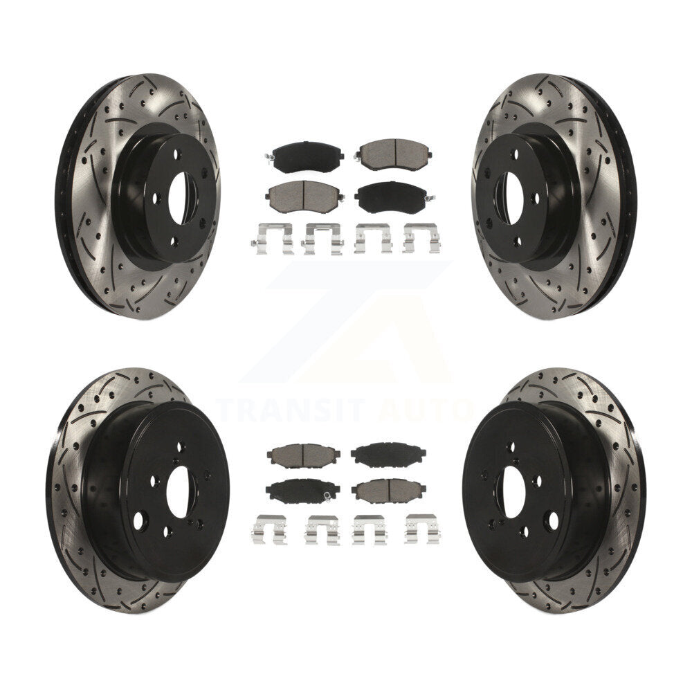 Kit de plaquettes en céramique pour Rotor de frein à disque, fente de perçage avant et arrière, pour Subaru Imprez