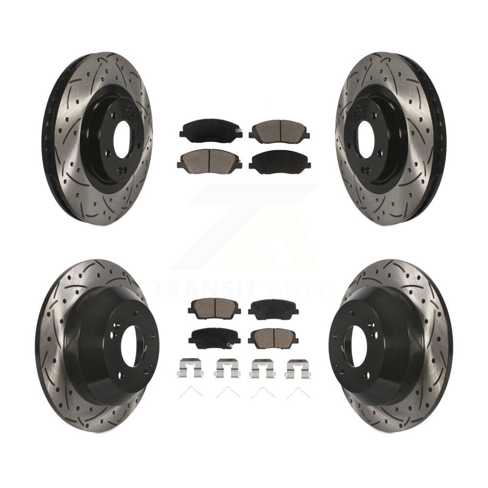 Kit de plaquettes en céramique pour Rotor de frein à disque, fente avant et arrière, pour Hyundai Santa Fe X