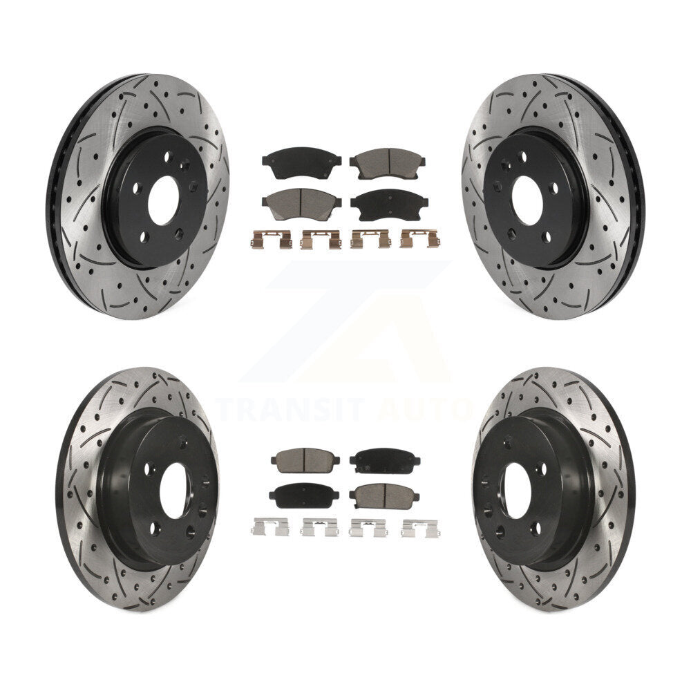 Kit de plaquettes en céramique pour Rotor de frein à fente avant et arrière, pour Chevrolet Sonic R 13-14