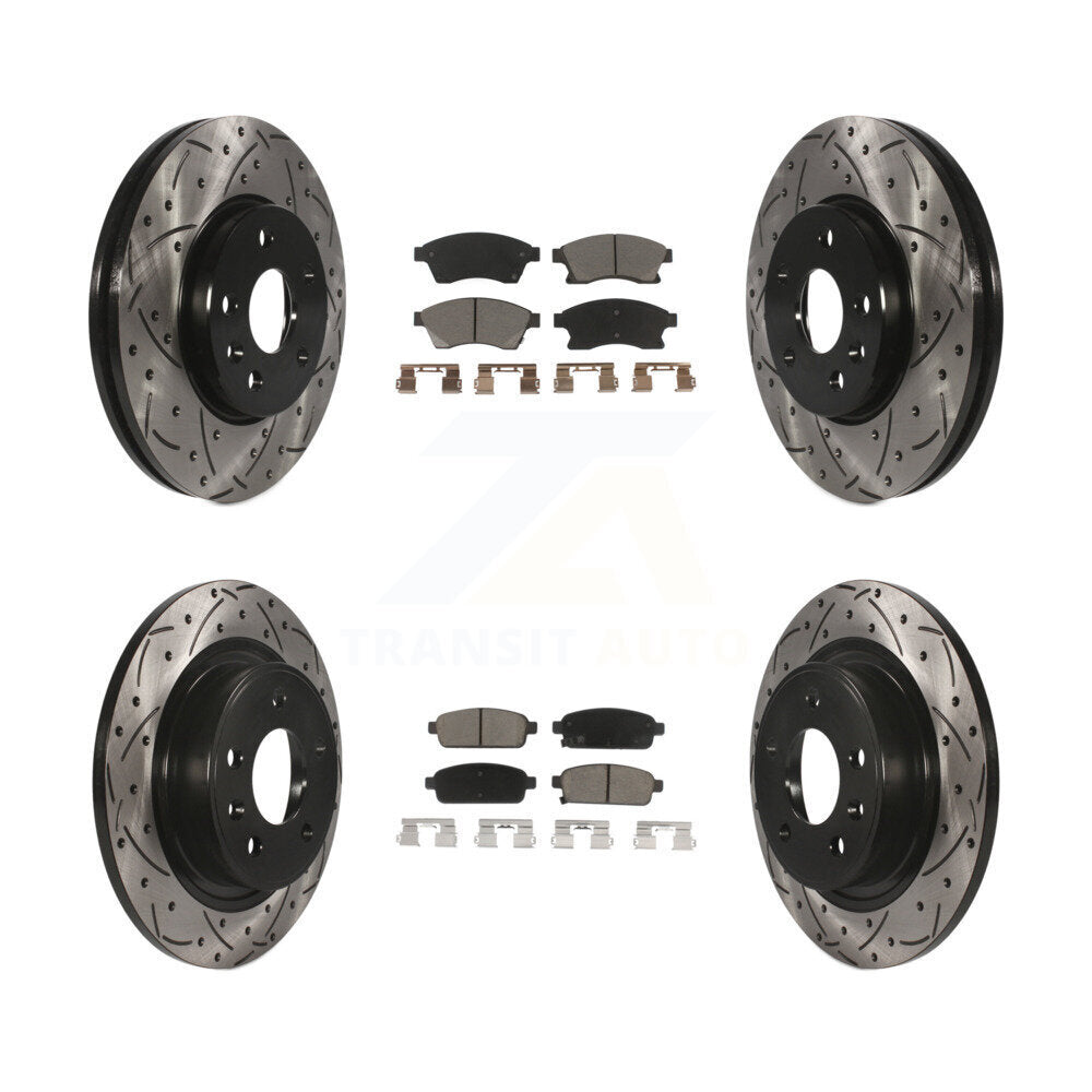 Kit de plaquettes en céramique pour Rotors de frein à disque, fente de perçage pour manteau avant et arrière, pour Chevrolet Cruz