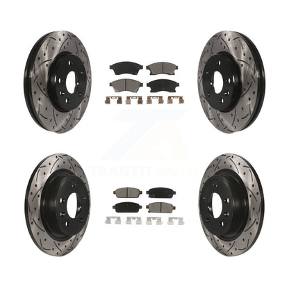 Kit de plaquettes en céramique pour Rotors de frein à disque, fente de perçage pour manteau avant et arrière, pour Chevrolet Cruz