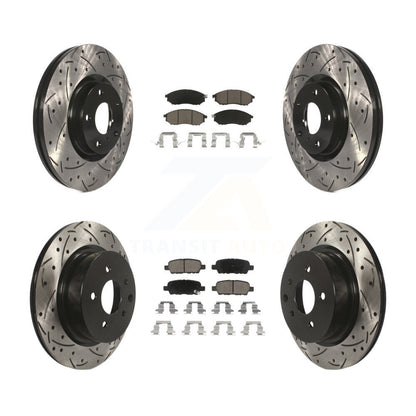 Kit de plaquettes en céramique pour Rotor de frein, fente de perçage avant et arrière, pour INFINITI G37 EX35 G35 QX5
